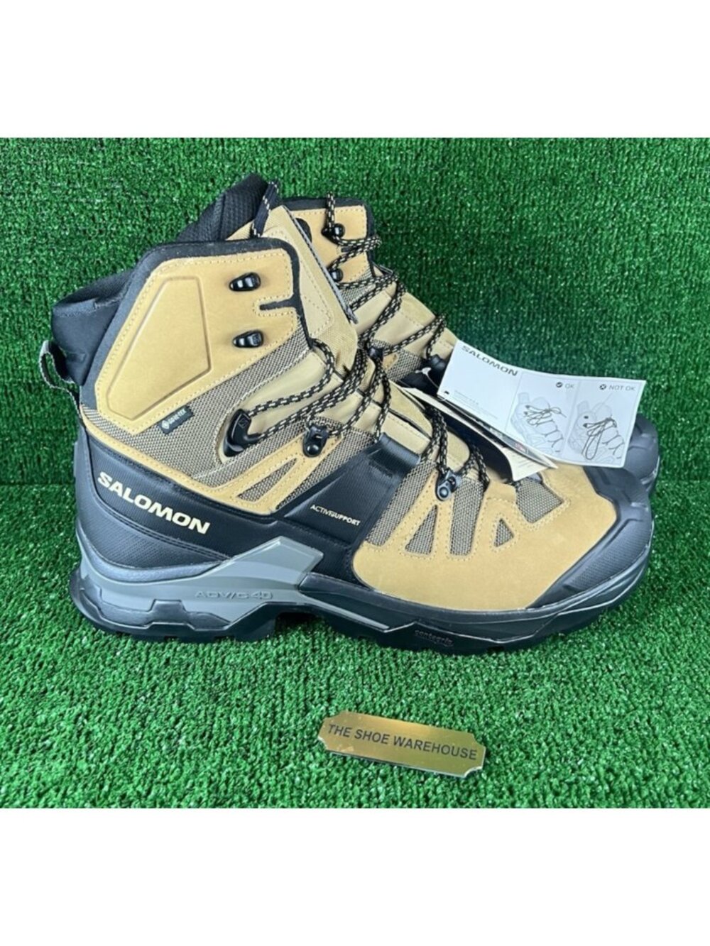 Men Salomon Quest 04 Element Mid GTX Waterproof Boots Brown Gore-Tex Size 13